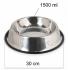 Stainless steel bowl for cats and dogs, non-slip rubber